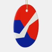 Blaues weißes Element Keramik Ornament (Rechts)