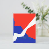 Blaues weißes Element Postkarte (Stehend Vorderseite)