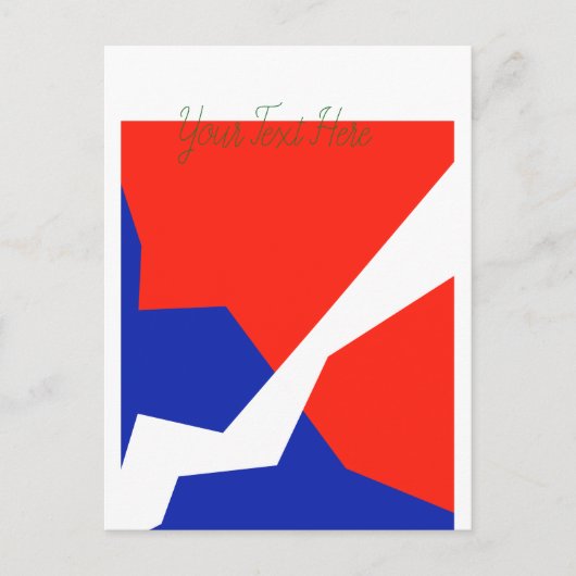 Blaues weißes Element Postkarte (Vorderseite)