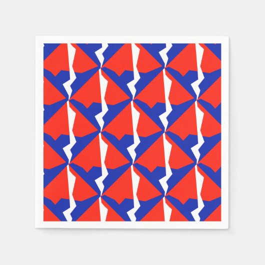 Blaues weißes Element Serviette (Vorderseite)