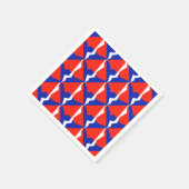 Blaues weißes Element Serviette (Ecke)