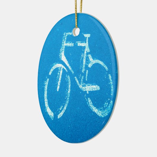 Blaues weißes Fahrrad, Fahrräder signieren Keramikornament (Links)