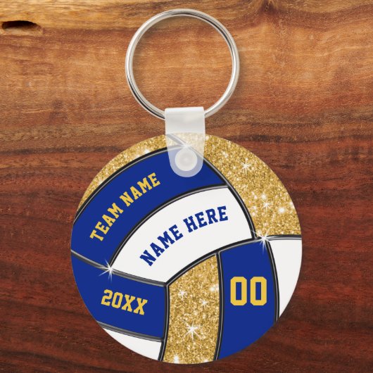 Blaues weißes Gold, Volleyball-Teamgeschenke, Voll Schlüsselanhänger (Vorderseite)