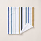 Blaues weißes goldenes Badezimmer Badhandtuch Set (Waschlappen)