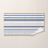 Blaues weißes goldenes Badezimmer Badhandtuch Set (Handtuch)