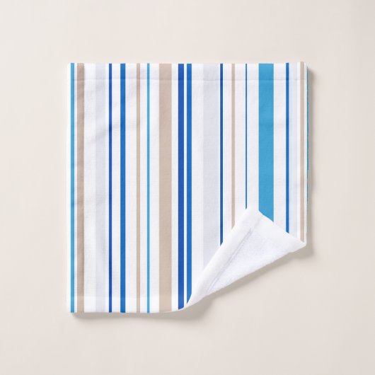 Blaues weißes goldenes Badezimmer Badhandtuch Set (Waschlappen)