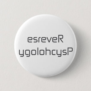 blaues weißes Grau esreveR ygolohcysP Schwarzen Button
