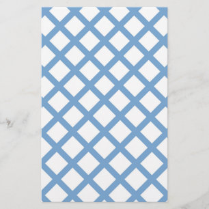 Blaues weißes Harlequin Diamant Strippmuster Briefpapier