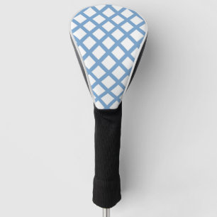 Blaues weißes Harlequin Diamant Strippmuster Golf Headcover