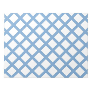 Blaues weißes Harlequin Diamant Strippmuster Notizblock