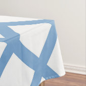 Blaues weißes Harlequin Diamant Strippmuster Tischdecke (Beispiel)
