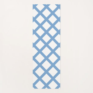 Blaues weißes Harlequin Diamant Strippmuster Yogamatte