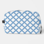 Blaues weißes Harlequin Patternettoilette Diamond  Waschbeutel (Vorderseite)