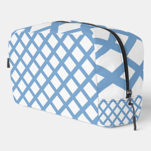 Blaues weißes Harlequin Patternettoilette Diamond  Waschbeutel