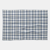 Blaues weißes kariertes 1 geschirrtuch (Horizontal)