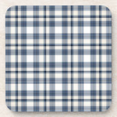 Blaues weißes kariertes 1 getränkeuntersetzer (Vorderseite)