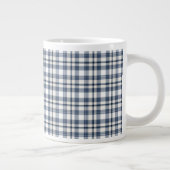 Blaues weißes kariertes 1 Jumbo-Tasse (Rechts)