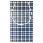 Blaues weißes kariertes 1 kleine geschenktüte (Rückseite)