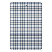 Blaues weißes kariertes 1 mini klemmbrett (Rückseite)