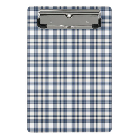 Blaues weißes kariertes 1 mini klemmbrett (Vorderseite)