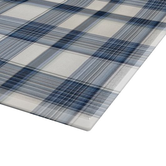 Blaues weißes kariertes 1 schneidebrett (Ecke)