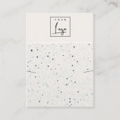 Blaues, weißes Logo, das eine Kettentafel-Anzeige Visitenkarte (Vorderseite)