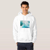 BLAUES WEISSES MEER IM GESCHMACK HOODIE (Vorne ganz)