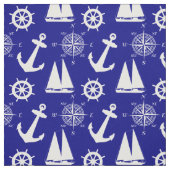 Blaues weißes Muster der Nautik Stoff (Muster)