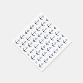 Blaues weißes Muster der Nautischen Ankernacht Serviette (Ecke)