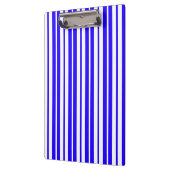 Blaues weißes Muster für vertikale Streifen Klemmbrett (Links)
