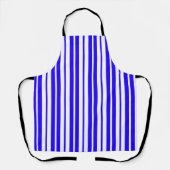 Blaues weißes Muster für vertikale Streifen Schürze (Vorderseite)