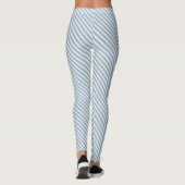 Blaues weißes Muster Leggings (Rückseite)