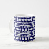 Blaues weißes norwegisches kaffeetasse (Vorderseite Links)