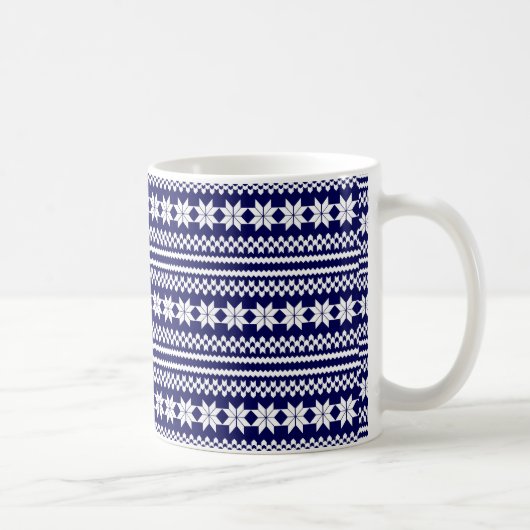 Blaues weißes norwegisches kaffeetasse (Rechts)