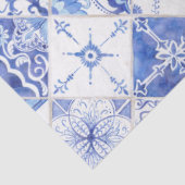 Blaues weißes rustikales Bauernhaus Tile Muster De Seidenpapier (Ausschnitt)