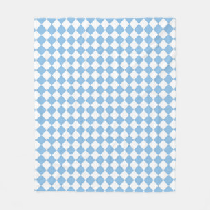 Blaues weißes Schachbrett Diamond Patten Fleece Bl