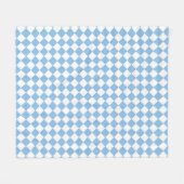 Blaues weißes Schachbrett Diamond Patten Fleece Bl (Vorderseite (Horizontal))