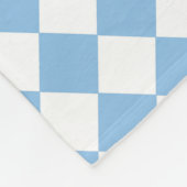Blaues weißes Schachbrett Diamond Patten Fleece Bl (Ecke)