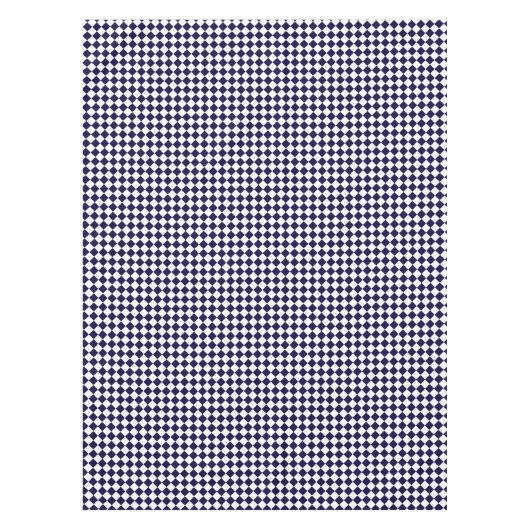 Blaues Weißes Schachbrettmuster Moderne Wohngestal Tischdecke (Vorderseite)