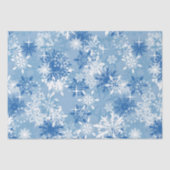 Blaues weißes Schneeflockenpapier Seidenpapier (Vorderseite)