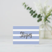 Blaues weißes Sommerküstenmuster Visitenkarte (Stehend Vorderseite)