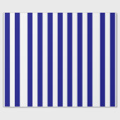 Blaues weißes Streifenpapier Geschenkpapier (Flach)