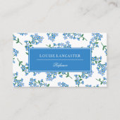 Blaues weißes Süßes Vergessen-Me-Not-Muster Visitenkarte (Vorderseite)