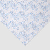 Blaues weißes Vogelkäfigpapier Seidenpapier (Ausschnitt)