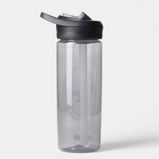 Blaues weißes Volleyball-Team färbt Athleten Namen Trinkflasche (Rechts)