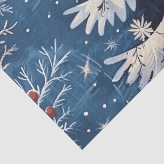 Blaues Weißes Weihnachtsbaum - Holiday Tissue Pape Seidenpapier (Detail)