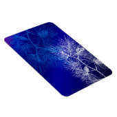 Blaues weißes Winterpine Muster Flexible Magnet (Rechte Seite)