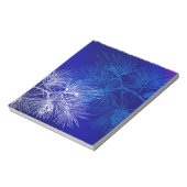 Blaues weißes Winterpinienmuster Notizblock (Rotiert)