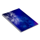 Blaues weißes Winterpinienmuster Notizblock (Rechte Seite)