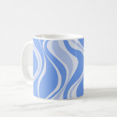 Blaues Wellen-Mug Kaffeetasse (Vorderseite Links)